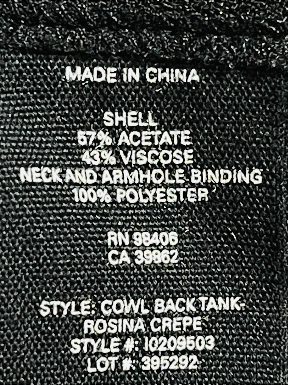 Cowl Back Tank Open Back Minimalist Quiet Luxury Theory Black P - Picture 8 of 8